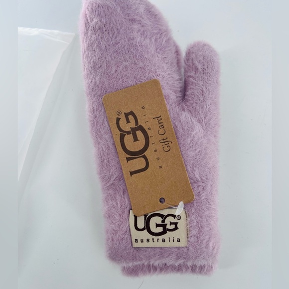 UGG Australia faux fur mittens rose quartz NEW - Picture 3 of 10